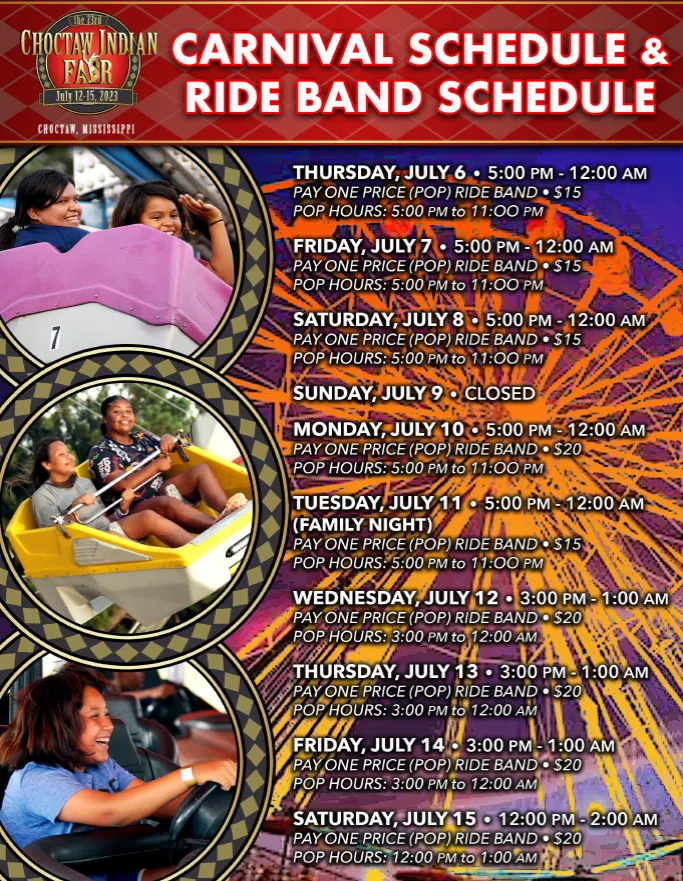 Carnival Schedule